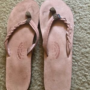 Size 10 Womens pink rainbow sandals